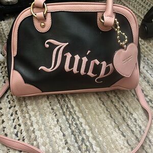 Juicy Couture Black and Pink Crossbody Bag